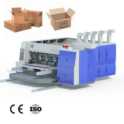 a máquina de impressão corrugada, cartão ondulado 4 cores printer&amp;slotter&amp;rotary morre cortador