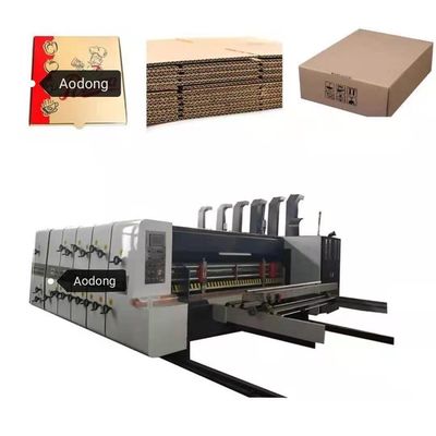 Linha de produção ondulada máquina da caixa da operação lisa de impressão da caixa da pizza