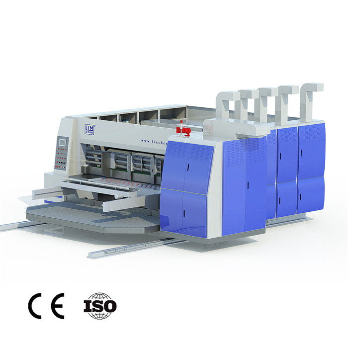 Flexo cobre 4 cores corrugadas encaderna a máquina imprimindo que entalha cortar automático